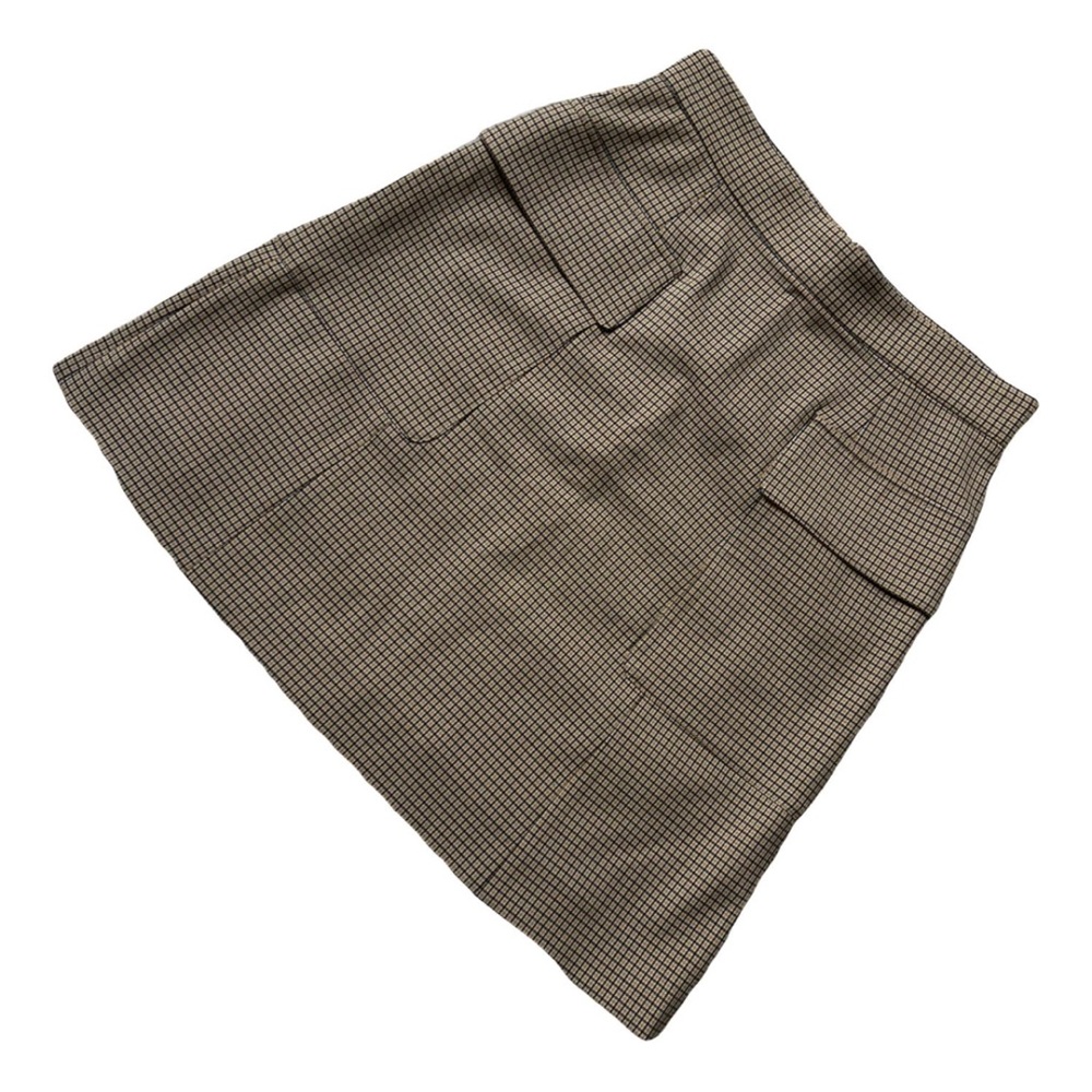 See by Chloe Multicolor Houndstooth Pocket A-Line Miniskirt